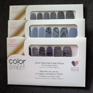 COLOR STREET NAIL POLISH STRIPS MANICURE BUNDLE CREEPY SPOOKY DARK SET OF 3 NEW